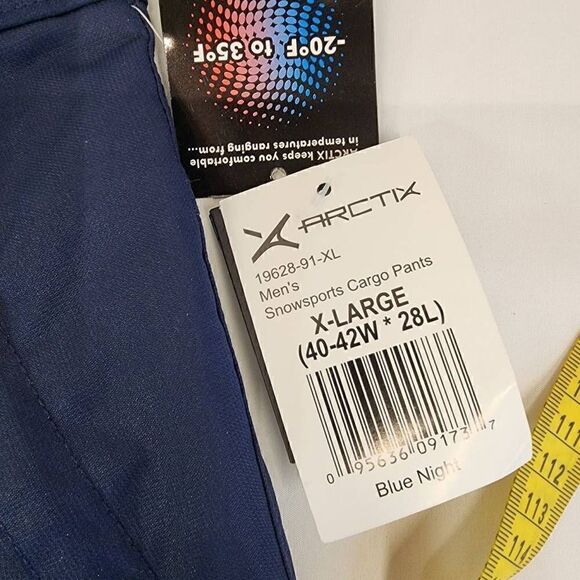 Arctix Men's Cargo Snow Pants Navy Blue Size XL x 28L - Picture 5 of 10